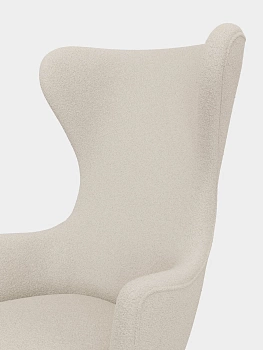 Кресло Wingback Bright White Kvadrat Elle Boucle