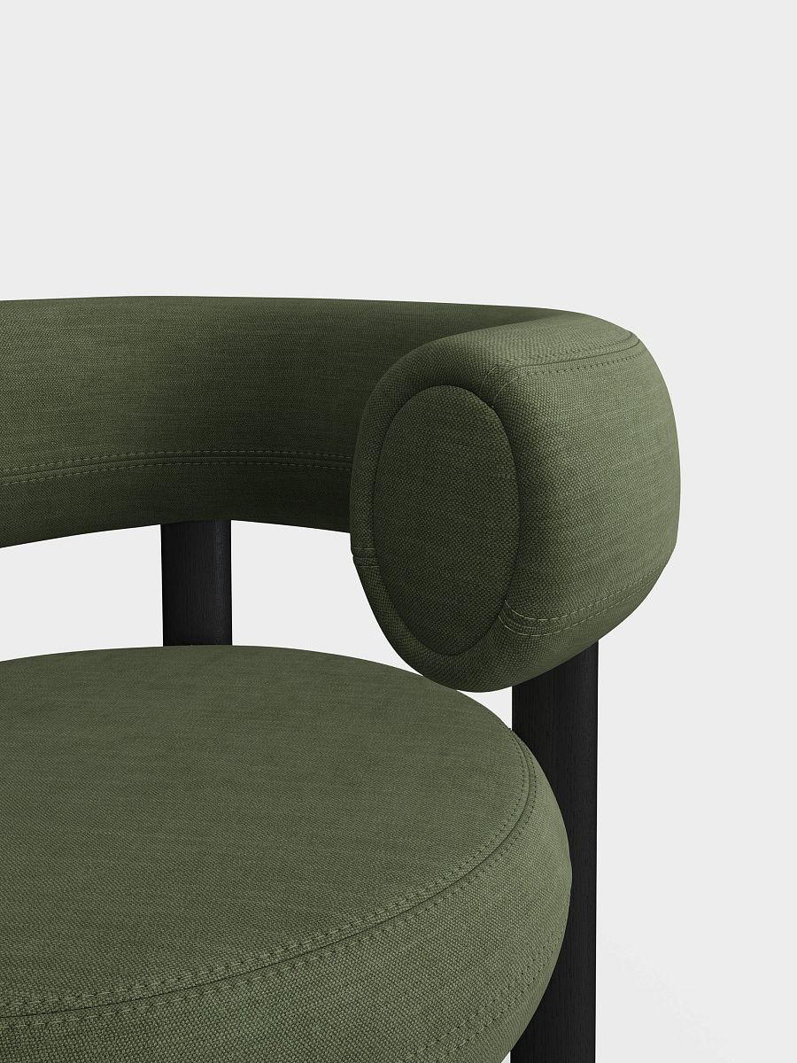 Кресло Fat Black Wood & Tarragon Linara Linen Кресло Fat Black Wood & Tarragon Linara Linen