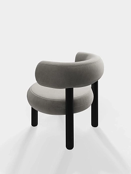 Кресло Fat Black Wood & Clay Royal Velvet