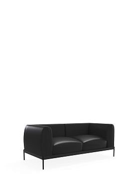 Диван двухместный Asia Leather (чёрный) 7279/NN