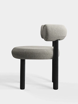 Стул Fat Black Wood & Clay Alpine Boucle