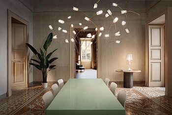 Slamp Люстра Tulip Suspension 7 linear prisma