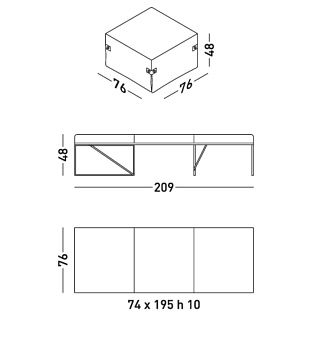 Пуф-кровать Chop