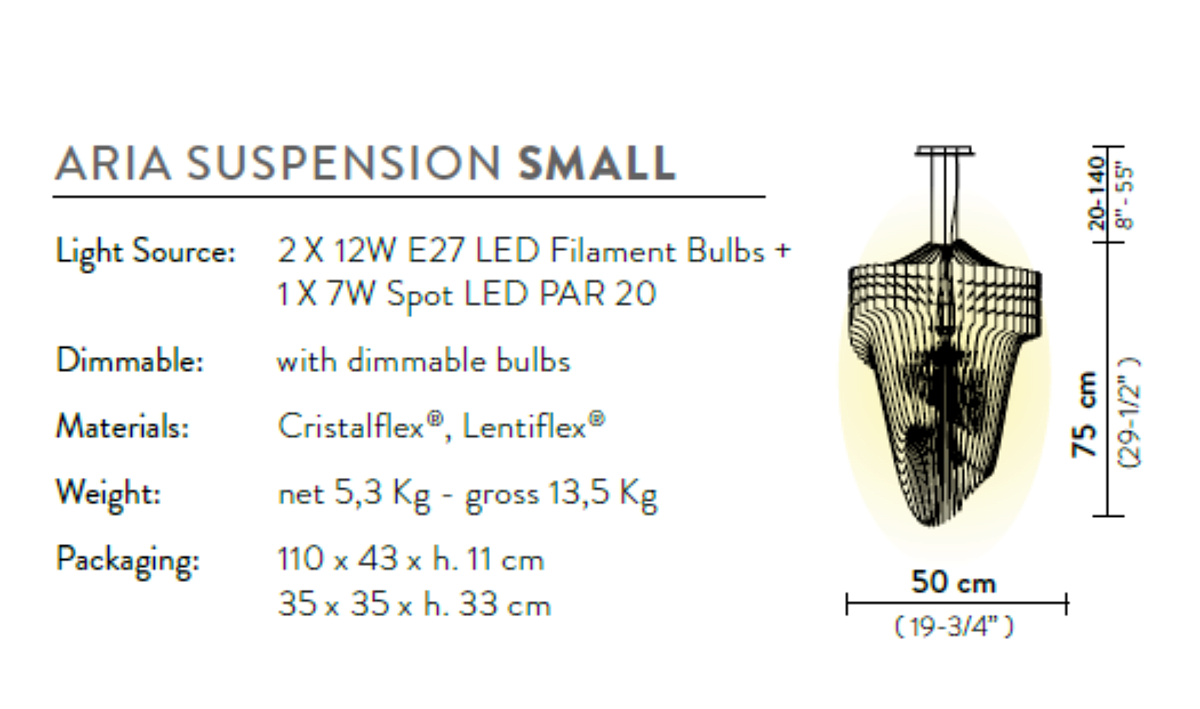 Slamp Люстра Aria Suspension small gold Slamp Люстра Aria Suspension small gold