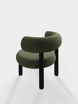 Кресло Fat Black Wood & Tarragon Linara Linen