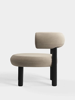Кресло Fat Black Wood & Clay Linara Linen