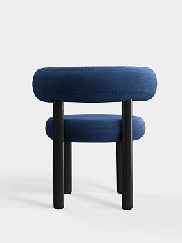 Стул Fat Black Wood & Indigo Linara Linen