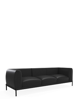 Диван трёхместный Asia Leather (чёрный) 7280/NN