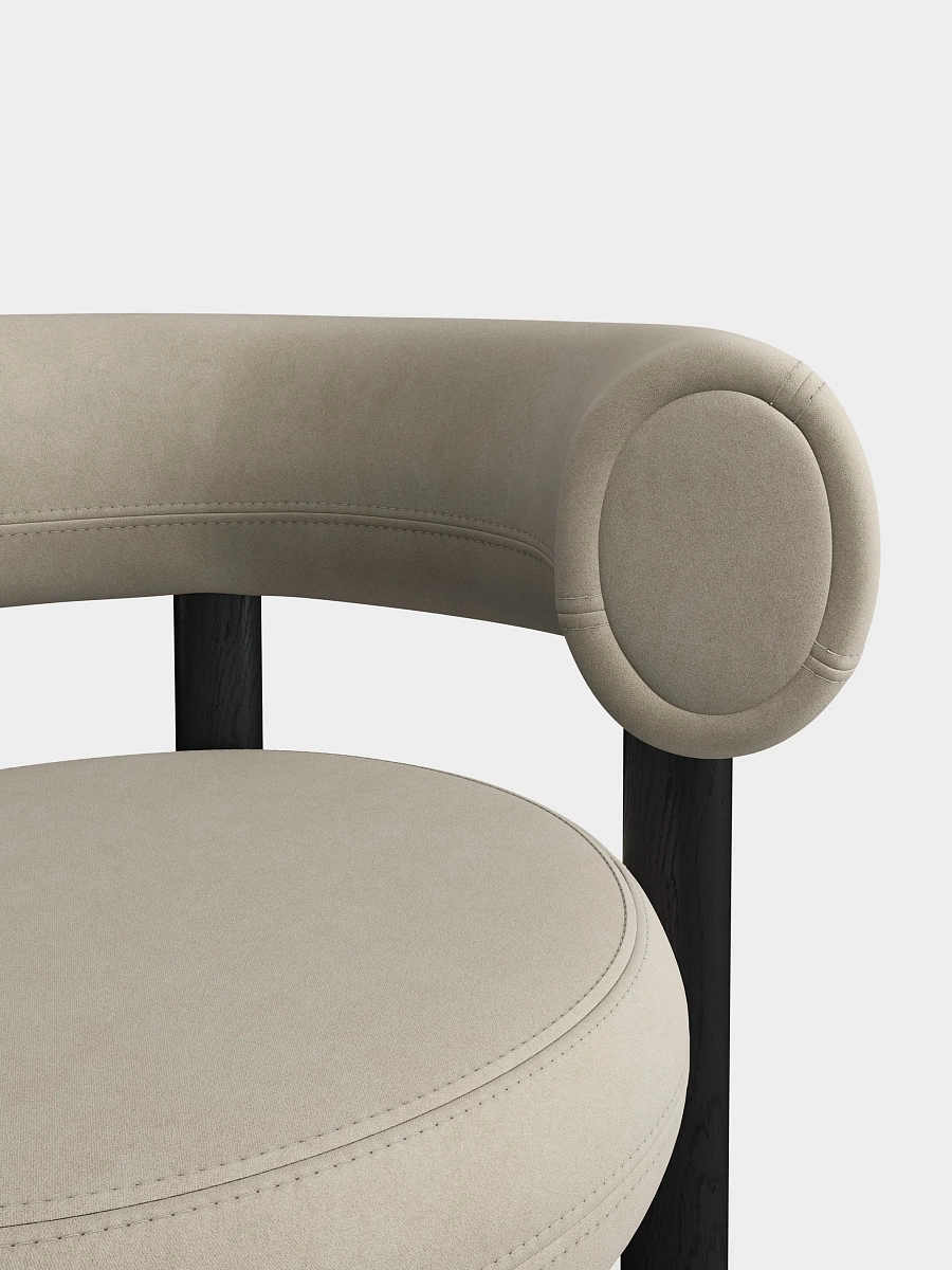 Стул Fat Black Wood & Pearl Royal Velvet Стул Fat Black Wood & Pearl Royal Velvet