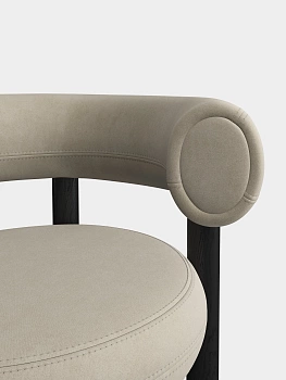 Стул Fat Black Wood & Pearl Royal Velvet