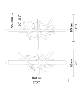 Slamp Люстра La Traviata Suspension 180 prisma