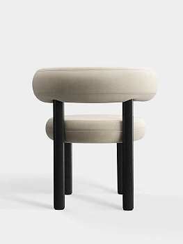 Стул Fat Black Wood & Pearl Royal Velvet
